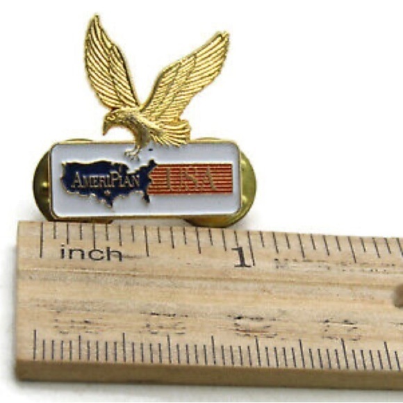 AmeriPlan USA Vintage Gold Tone Eagle Pin - Picture 4 of 4